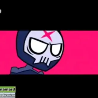 😡 Red X Teen Titans Go! cartone animato, cattivo, rosso, maschera, animato telegram sticker