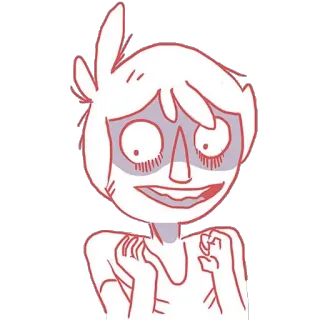 😰 만화, 캐릭터, 불안, 초조, 일러스트, 인물 사진 telegram sticker