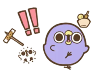 😦 귀여운, 새, 올빼미, 만화 telegram sticker