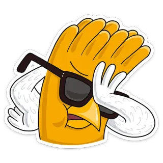 🤦 desenho animado, mão, óculos, facepalm, personagem, luva whatsapp sticker