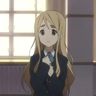 🍥 Kotobuki Tsumugi K-On! Аниме, Девочка, Школьная форма, Милая, K-On! telegram sticker