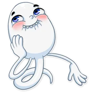 😊 Cartoon, Ei, Süß, Lustig, Ausdruck, Emoji telegram sticker