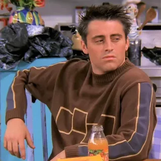 😾 Joey Tribbiani Friends serie TV, anni '90, Joey, Friends, sitcom telegram sticker