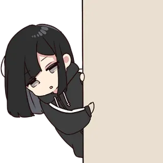 🫣 Gadis anime, Emo, Stiker, Kartun, Lucu, Ilustrasi whatsapp sticker