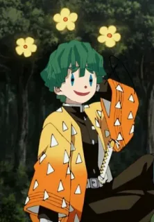 🤡 Zenitsu Agatsuma Demon Slayer anime, character, clown, demon slayer, zenitsu whatsapp sticker