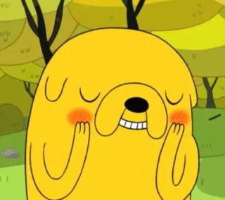 ☺️ Jake Adventure Time 卡通, 狗, 黄色, 可爱, 探险活宝, 杰克狗 telegram sticker