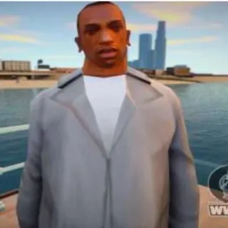 😐 CJ Grand Theft Auto: San Andreas Grand Theft Auto, San Andreas, CJ, Carl Johnson, Video game, Personagem whatsapp sticker