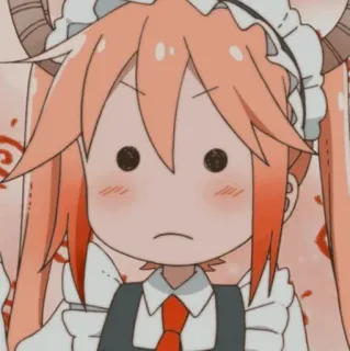 🐉 Ilulu Miss Kobayashi's Dragon Maid anime, dragon, maid, cute, funny, kawaii telegram sticker