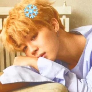 💎 người, bông tuyết, chân dung, tóc vàng, hoa tai telegram sticker