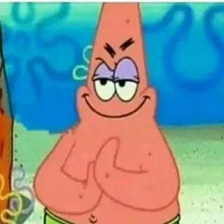 🧿 Patrick Star Spongebob Squarepants patrick, spongebob, kartun, meme, merencanakan, jahat, keji telegram sticker