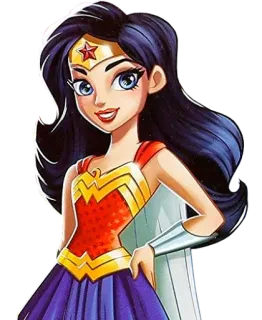 😊 Wonder Woman superhero, comic book, DC Comics, princess, cartoon telegram sticker