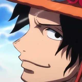 😊 Portgas D. Ace One Piece Anime, Personnage, Portrait, One Piece, Portgas D. Ace telegram sticker