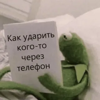 🌟 Kermit the Frog The Muppets Как ударить кого-то через телефон whatsapp sticker