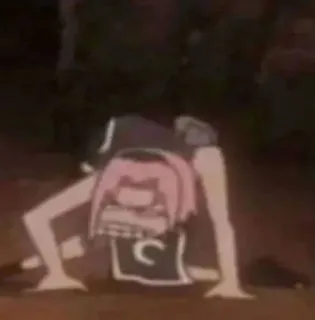 😎 Sakura Naruto Аниме, Сакура, Наруто, Мем, Смешно, Гибкий telegram sticker