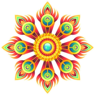 🎨 花, オーナメント, 抽象, 装飾, デザイン, 花柄, パターン telegram sticker