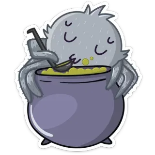 Паучок Фаззи @TgSticker telegram stickers