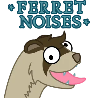 🐭 FERRET NOISES musang, binatang, kartun, lucu, hewan peliharaan, suara telegram sticker
