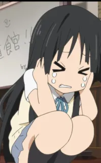 🌟 anime, girl, crying, sad, emotional, character, cartoon telegram sticker