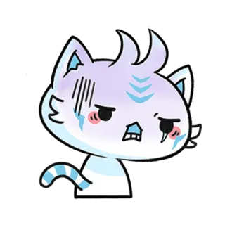 😨 고양이, 동물, 귀여운, 스티커, 만화, 고양이과 telegram sticker