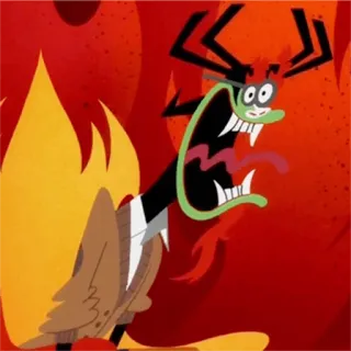🤣 Aku Samurai Jack aku, samurai jack, cartone animato, cattivo, malvagio, urlante, cartoon network whatsapp sticker