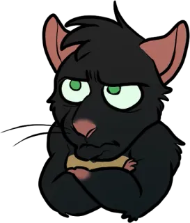 😒 ratto, animale, cartone animato, divertente, meme, illustrazione telegram sticker