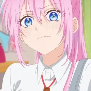 🍧 Anime, Cartoon, Mädchen, Rosa Haare, Schuluniform, Süß telegram sticker