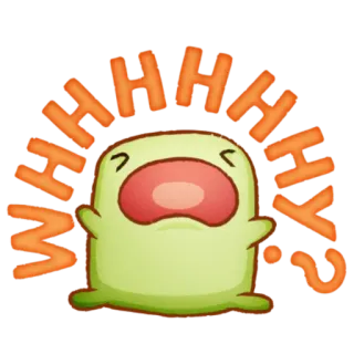 😫 WHHY.? น่ารัก, การ์ตูน, โวยวาย, คำถาม telegram sticker