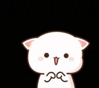 💛 gatto, carino, kawaii, animale, cartone animato telegram sticker