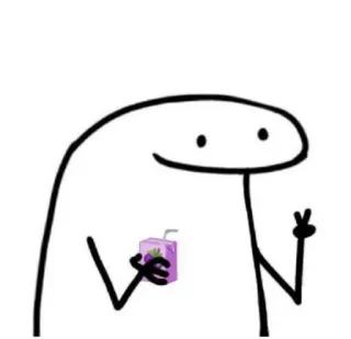 🧃 Strichmännchen, Saft, Cartoon, Zeichnung telegram sticker