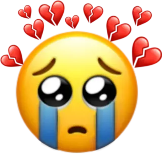 🥺 Emoji, Traurig, Weinend, Herzschmerz, Gebrochenes Herz, Emotional telegram sticker