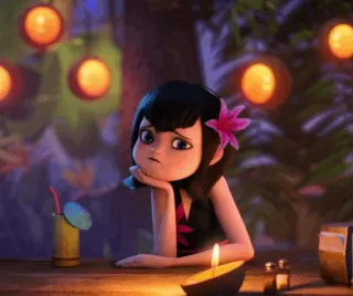 🕷 Mavis Hotel Transylvania Cartoon, Vampir, Traurig, Warten, Animation telegram sticker