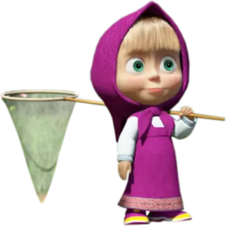 😊 Masha Masha and the Bear kartun, Masha, Masha dan Beruang, karakter, gadis, animasi telegram sticker