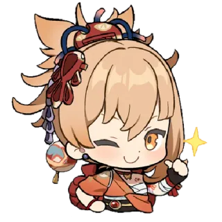 Chibi Genshin telegram stickers
