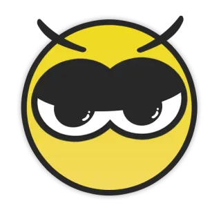 🐞 angry, yellow, face, expression, cartoon telegram sticker