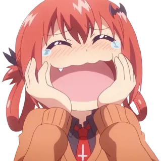 😂 Satania Gabriel DropOut Anime, Kreskówka, Słodkie, Śmieszne, Płacz, Diabeł, Satania whatsapp sticker