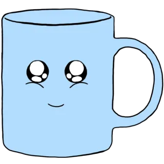 🤔 taza, kawaii, lindo, vaso, bebida, café telegram sticker