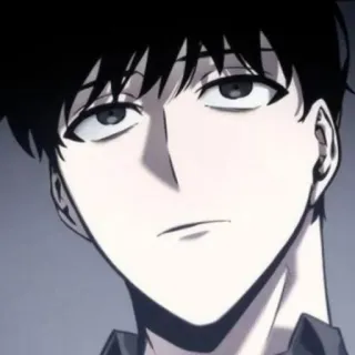 🙄 Anime, Mann, Charakter, schwarze Haare, Porträt whatsapp sticker
