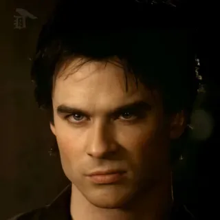 🍸 Damon Salvatore The Vampire Diaries vampier, TV serie, Damon Salvatore, Ian Somerhalder, portret telegram sticker