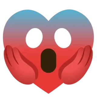 🌟 emoji, heart, shocked, face, expression, surprise telegram sticker