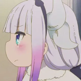 🍥 Kanna Kamui Miss Kobayashi's Dragon Maid Anime, Drache, Kanna, Süß, Mädchen, Miss Kobayashi's Dragon Maid whatsapp sticker