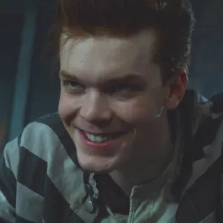 🃏 Jerome Valeska Gotham เจอโรม วาเลสกา, ก็อตแธม, ตัวร้าย, รอยยิ้ม, ชุดนักโทษ, ผู้ชาย, รายการทีวี telegram sticker