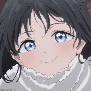 💠 anime, ragazza, carina, sorridente, shojo, illustrazione, animato telegram sticker