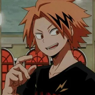 🥕 Denki Kaminari My Hero Academia Anime, Manga, Personnage, Héros, Électricité, Denki Kaminari telegram sticker
