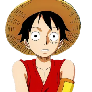 😟 Luffy One Piece Anime, Manga, Pirata, Sombrero de paja, One Piece, Luffy whatsapp sticker