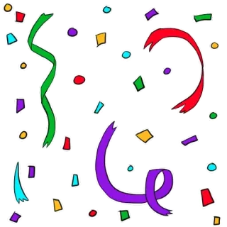 😉 Konfetti, Feier, Party, Band, Dekoration, Festlich whatsapp sticker