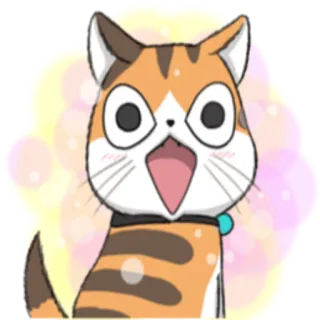 😃 кот, мультфильм, стикер, смешной, милый, животное, глаза telegram sticker