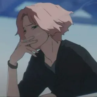 💔 Roken, Sigaret, Anime, Roze haar, Vrouw telegram sticker