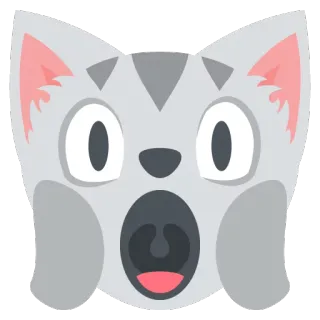 🙀 Katze, Emoji, Schockiert, Überraschung, Tier, Sticker whatsapp sticker