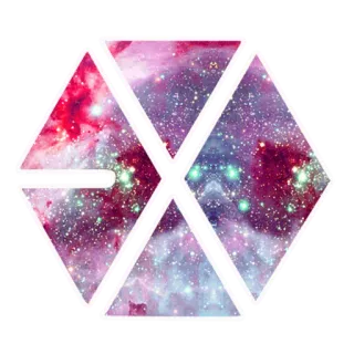 🌐 exo, k-pop, galaxia, logo, música, ídolo, grupo whatsapp sticker