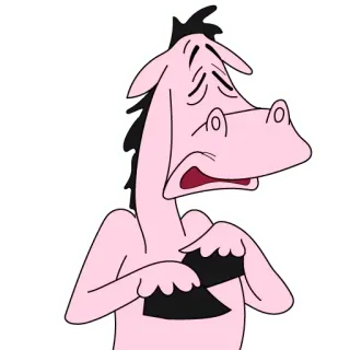 😭 cartoon, sad, horse, tear, heartbreak, broken heart telegram sticker